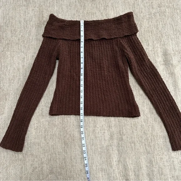 House of CB Brown “Saffron” Off Shoulder Knit Top and “Sloane” Skirt Set Small S - Picture 9 of 12